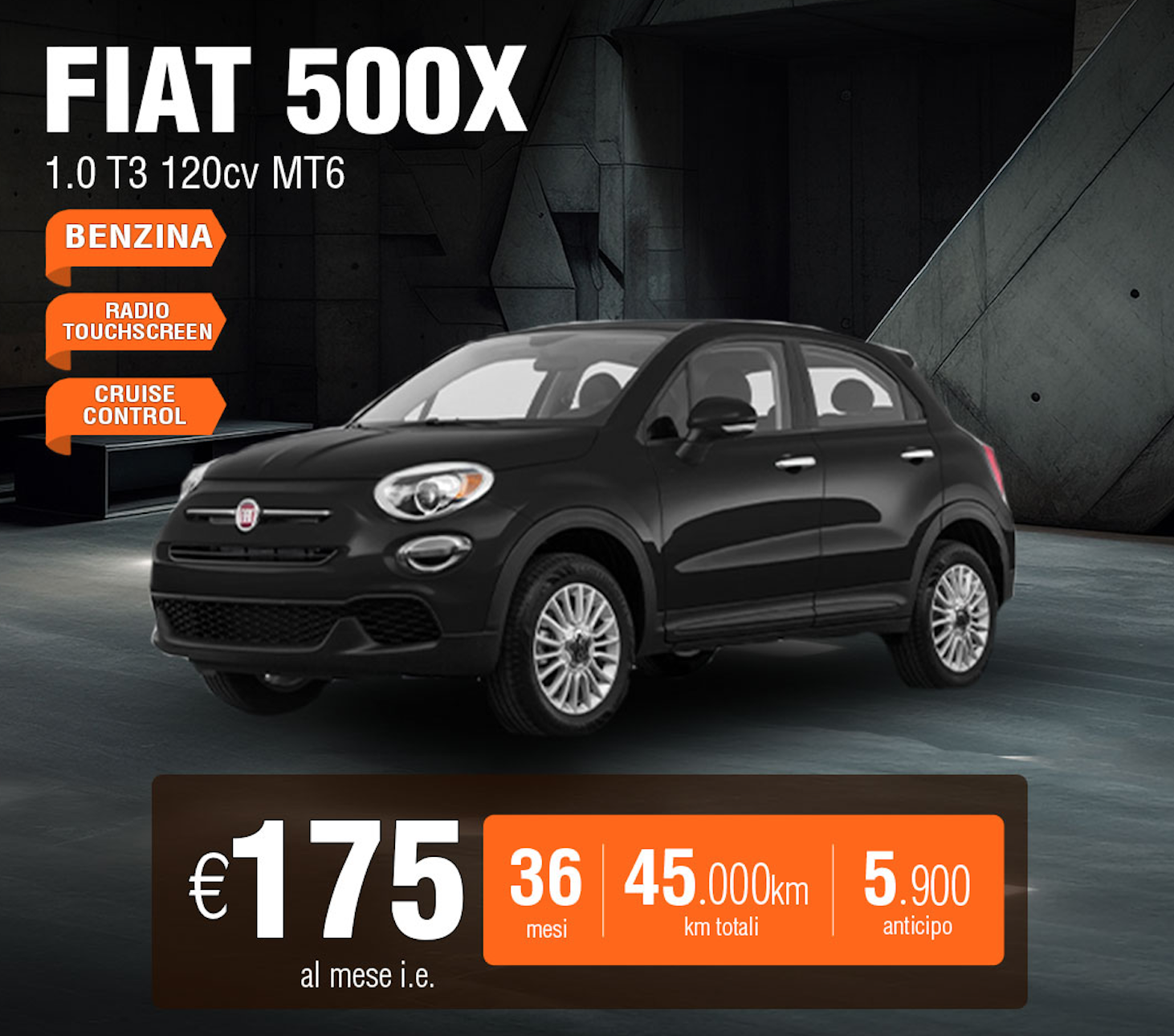 Fiat 500X 175 noleggio a lungo termine - Shop Auto Rent